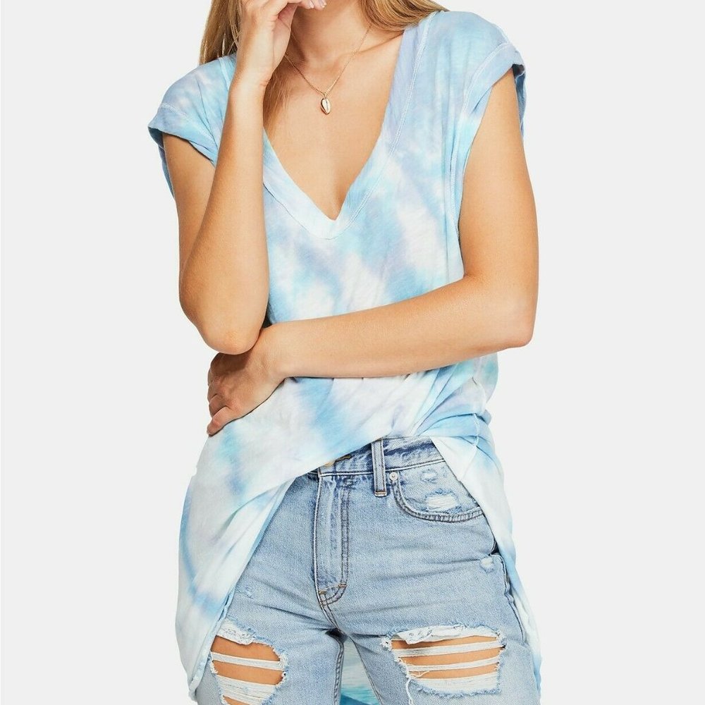 Free People Breezy Point Tie-Dye Tunic - Blue